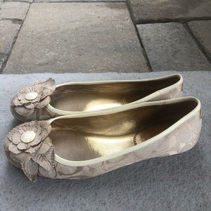 Coach ballet flats with flower detail size 8.5